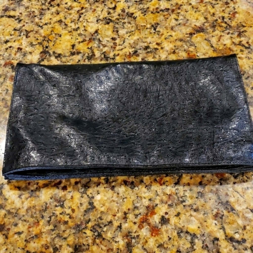 BUENO KOREA Black Man Made Material Vintage‎  Made in Korea Clutch - Picture 2 of 6